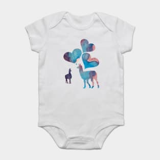 Llamas art Baby Bodysuit